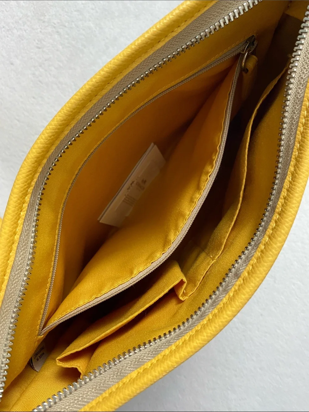 Coach Signature Coated Canvas File Bag | Adjustable Strap | Light Khaki/Canary